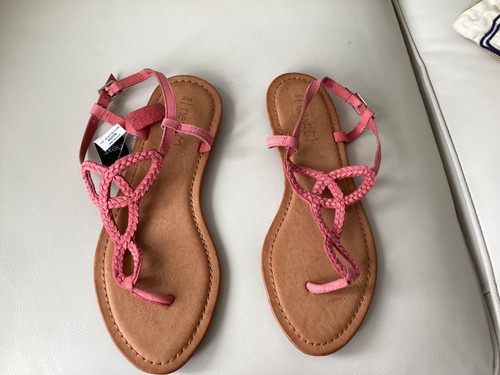 Next pink real leather flat - real,
