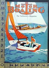 1937 SAILBOAT CABIN CRUISER W.J. MCELROY ARTIST NAUTICAL BOATING COVER FC2621