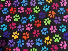 Animal Paw Print Bandana Chemo Biker Rock dog cat head band Bandanna.