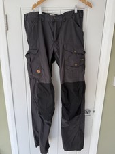 FJALLRAVEN G-1000 Barents PRO Men's Trousers Grey Size EU52 US 36x36 inside leg