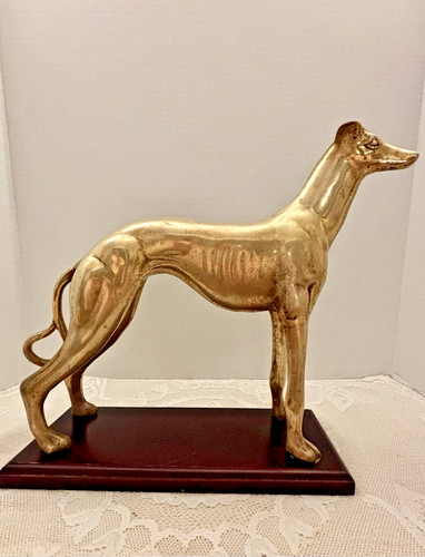 Greyhound whippet solid - greyhound, brass