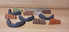 Airfix and other makes 1970s war game tabletop gaming poly defences sandbags etc