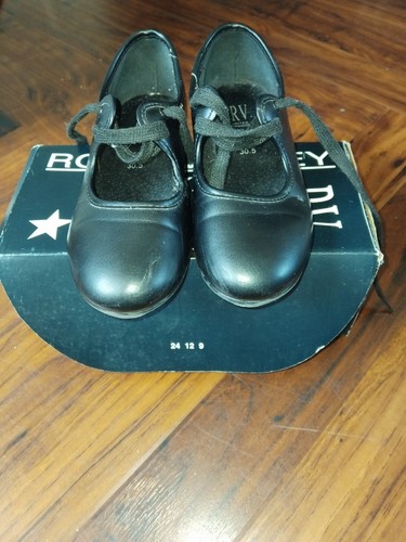 Girls black roch valley tap - black,