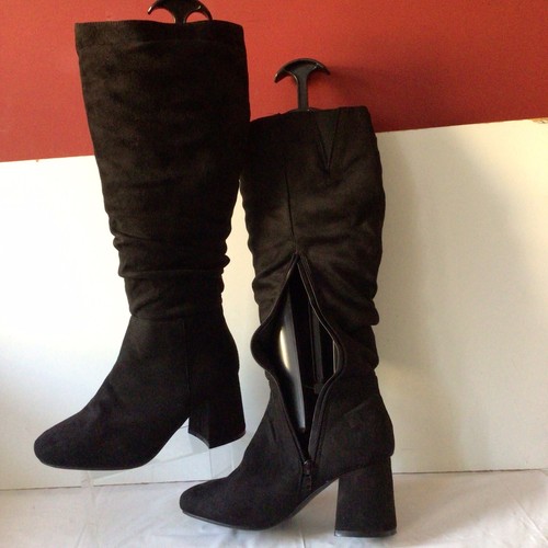 Ladies black faux suede - ladies,