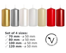 Set of 4 Votive Candles Decorative Household Candles Unscented Natural Vegan Wax