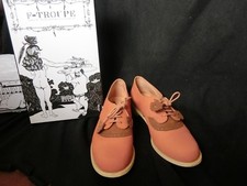 F-Troupe Coral Brown Nubuck Leather Brouges Lace Up Oxford shoes- Size:37