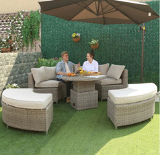 Large Rattan Sofa Set Luxury