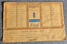 USED CRICKET TICKET ** SUSSEX V LANCASHIRE ** 2006 C&G FINAL AT LORDS **
