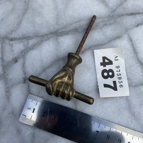 Antique brass safe handle - brass,