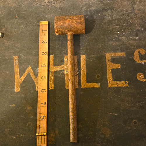 Vintage wooden mallet hammer - vintage,