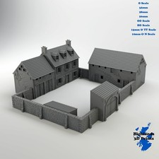 Normandy Farmstead WW2 Building Tabletop Gaming Railway 3D Print 32/28/20/15/10