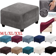 Footstool Velvet Cover Stretch