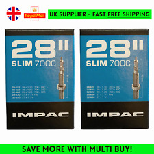 2x Impac Inner Tube 28" INCH 700c 28c-32c SLIM 622/630 Presta Valve 40mm SV28