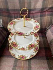 Royal Albert Large First Quality Old Country Rose Cake Stand 