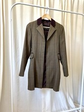 Regents View Blazer Jacket 3/4 Length Tweed Coat Hunting Riding UK 8 S Tailored