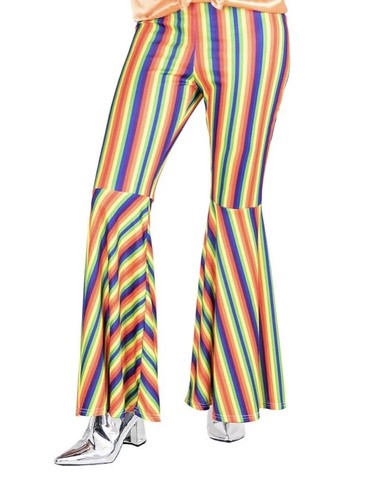 Rainbow stripped flares - rainbow,