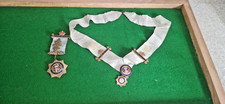 Vintage Royal Antediluvian Order of Buffaloes RAOB Roll Of Honour Sash & medal