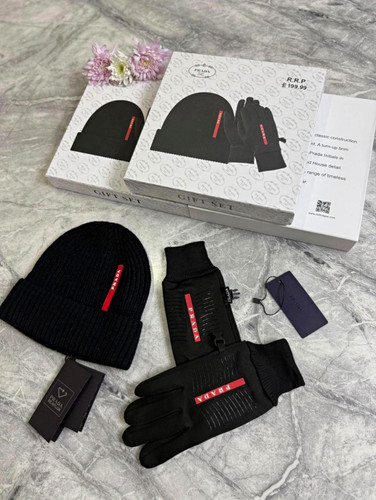 Prada mens black wool - black, knit