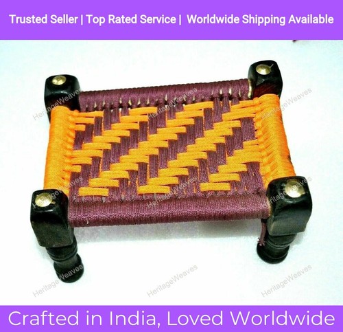 Decorative wooden charpai jute - wooden,