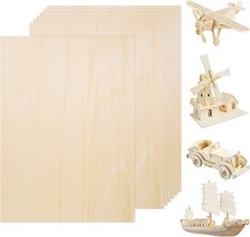 7 Pack 420 x 300mm Plywood Sheets, 3MM Basswood Sheets A3 Wooden Board Basswood
