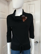 Jesire Ladies Black Cowl Neck