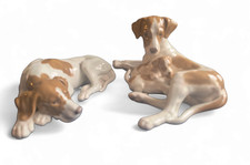 A PAIF OF LAURITZ JENSON POINTERS AND PUPS BY BING & GRONDAHL #2111 AND #2044