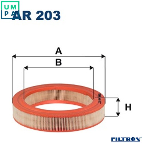 Air filter 203 for seat - air, ar