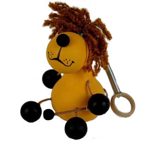 Wooden lion figurine spring - figurine, on