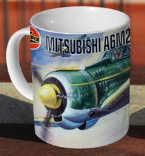 Airfix Mitsubushi A6M2 Zero Great Box Art - Ceramic Tea / Coffee - Mug Cup
