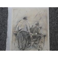 William Selwyn Conversation at a Table Signed Limited Edition Print Wales Welsh