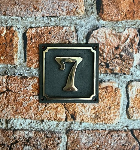 House number sign art nouveau - sign,