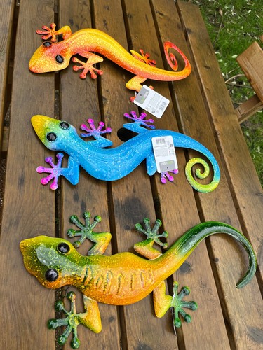 Colourful gecko metal lizard - gecko,