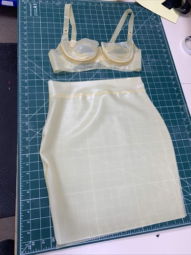 Transparent latex rubber - latex, skirt