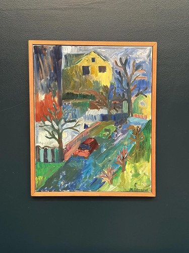 Original swedish oil canvas - oil, on