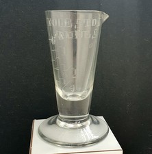 Vintage Hairdressing - Glass Measure - Koleston Tubes - Wheel Engraved