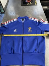 Retro Adidas Originals France Track Top Ladies Blue Medium 16 FFF LES BLUES