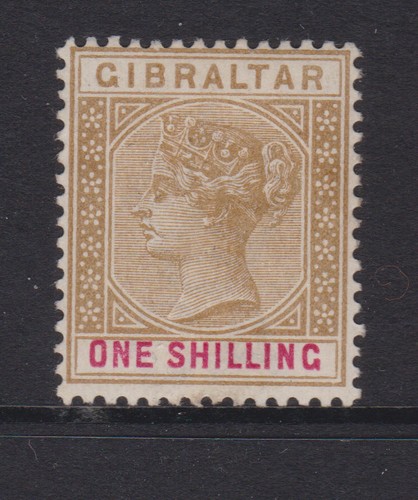 Gibraltar 1898 bistre - 1/-,