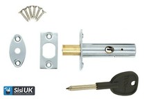 DOOR RACK BOLTS Dead Bolt Lock Star Key Security Bolt Chrome 61mm or Spare Key !