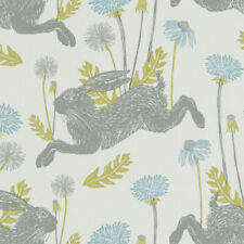 Clarke and Clarke March Hare Mineral 100% Cotton Fabric 