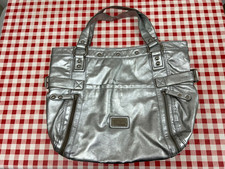 Ladies - Jane Norman - Large Studded Bag Silver
