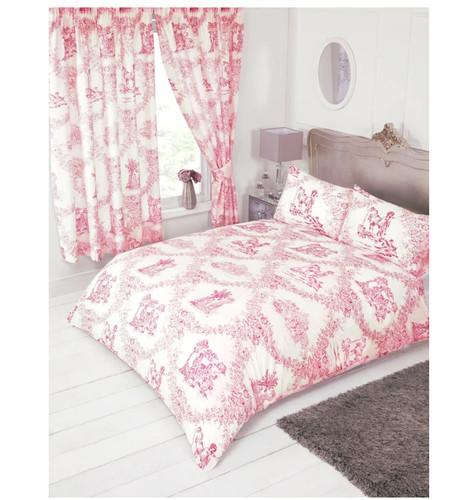 Toile jouy red king - toile, duvet
