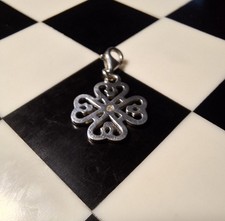 Thomas Sabo Clover  🍀 Luck 4-leaf Shamrock Plant ☘️ Diamonte Silver Charm 