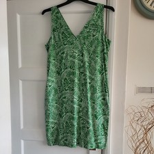 Next Women's Green Linen Blend