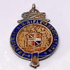 Vintage National Air Rifle Association Enamel Medal Shooting Award c. 1930s/40s