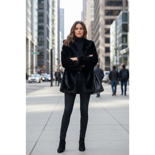 Zara black hooded coat women - zara,