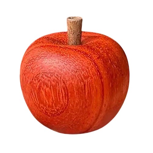 Wood apple statue sculpture - wood,