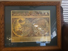 Willem Blaeu Wall Map England Framed 