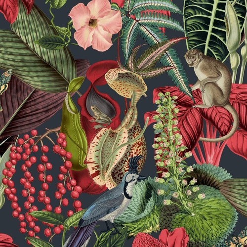 Grandeco amazon exotic flowers - amazon,