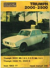 TRIUMPH 2000 2500 2.5 PI SALOON & ESTATE ( 1963 - 1977 ) OWNERS WORKSHOP MANUAL