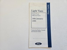 FORD FIESTA COURIER ESCORT VAN